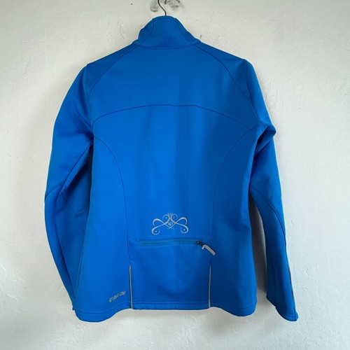 Pearl Izumi Womens Softshell Cycling Jacket Blue Full-Zip Stretch Pocket Active - Picture 2 of 7