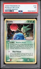 SWIRL PSA 1 2006 Pokemon EX Legend Maker Roselia REVERSE Holo Foil 42/92