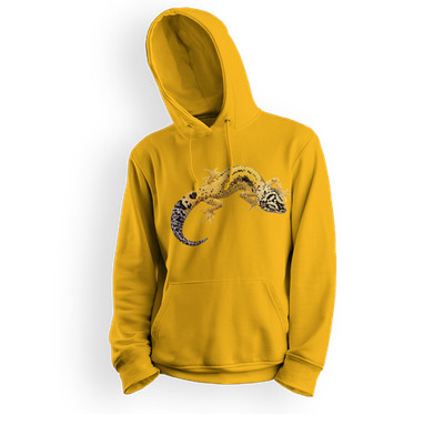PREMIUM Kinder-Kapuzenpullover mit Leopard-Gecko-Motiv 5made