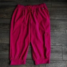 Livi Lane Bryant Bight Pink Capri Joggers Drawstring Waist Sz 14/16