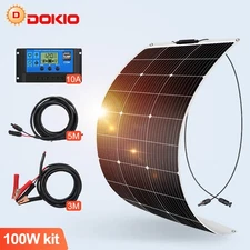 Flexible 100W Monocrystalline Solar Panel for Off-Grid,RV,Boat,and Car Charging