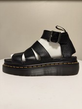 Dr. Martens Clarissa Quad II Black Leather Gladiator Sandal Women’s US 8 UK 6