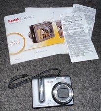 Kodak EasyShare Z1275 Digital Camera 12.1MP Gray 5X Zoom HD Video Compact Works 