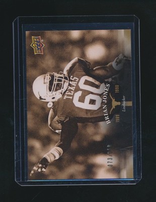 BRIAN JONES 2011 UPPER DECK UNIVERSITY OF TEXAS GOLD PARALLEL 073/210 #50