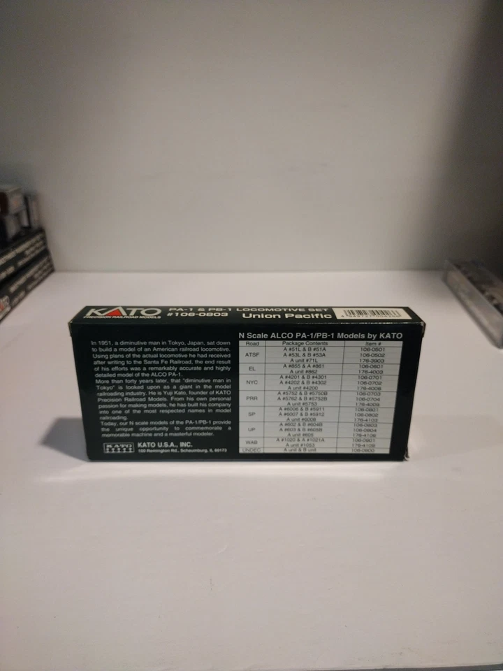 KATO N SCALE LOCOMOTIVES ALCO PA-1& PB-1 LOCOMOTIVES UNION PACIFIC NEW - Image 3 of 3