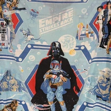 Vintage Star Wars Empire Strikes Back Twin Fitted Sheet Fabric Material
