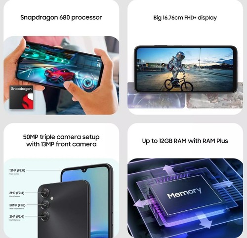 Samsung Galaxy A05S 128GB 4GB Dual Sim Unlocked Sim free Mobile Phone New - Picture 5 of 5