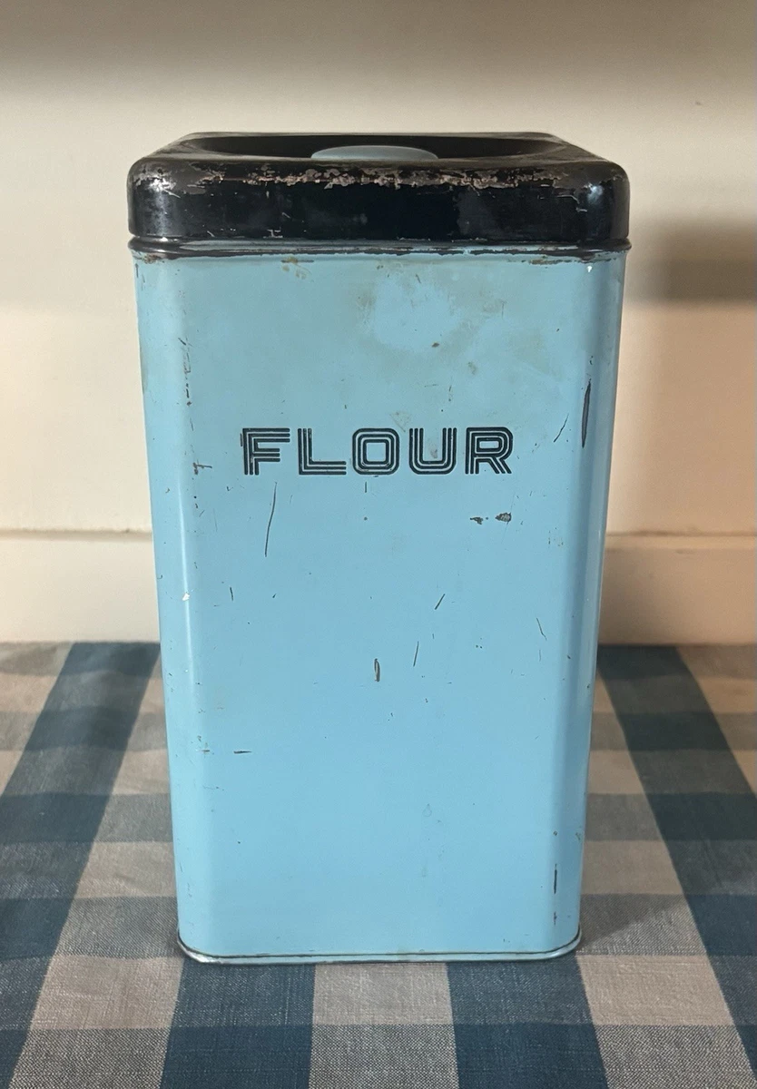 Flour Tin In Collectible Metal Kitchen Canisters for sale | eBay