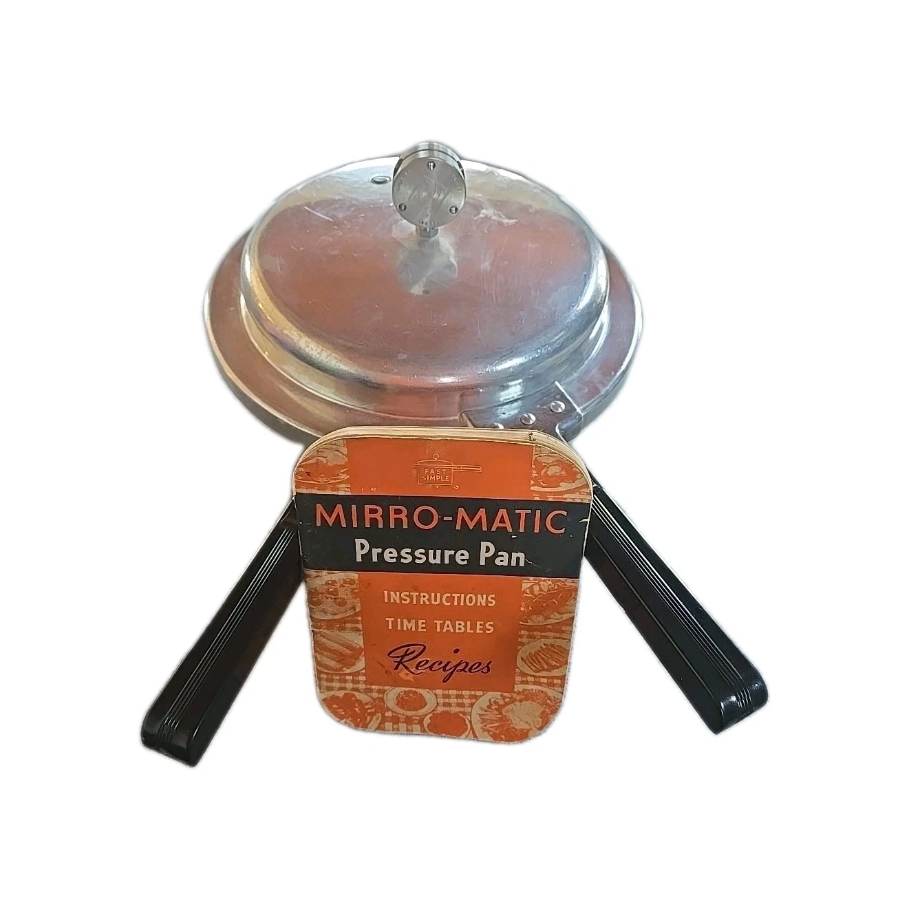 Vintage MIRRO-MATIC Pressure Cooker 4 Quart Pan Model 394M With Instruction Book