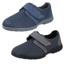 Mens DB Shoes Textile Extra Wide Depth Strap Removable Insoles "Desmond"