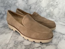 Vionic Kensley Tan Suede Leather Loafers sz 7.5 Lightweight Slipon Rubber Sole