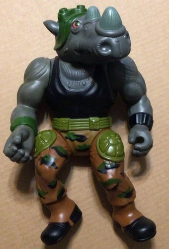Giant Rocksteady 1991 TMNT Vintage 13” Action Figure LOOK READ Playmates Toys T2