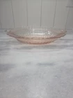 Anchor Hocking Pink Depression Glass Tray, Mayfair Open Rose, Vtg Vegetable Tray