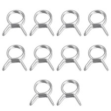 10Set Double Wire Spring Hose Clamp 304 Stainless Steel 7mm Spring Clips