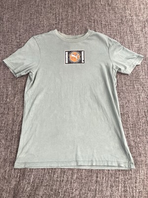 Puma International T-Shirt Herren Small Sage Green Graphic Logo Tee Kurzarm