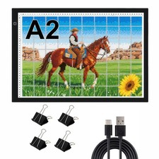 A2 Extra Large Tracing LED Light Pad for Diamond Art, Premium, Black