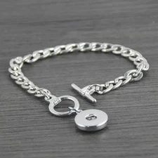 Snap Jewelry Link Bracelet Toggle Dangle fits 18-20mm Ginger Style Accessories
