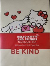 Sanrio Hello Kitty and Friends Notebook Trio - 80 Pages Each - 240 Total