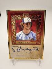 2025 Topps Gilded Collection Robin Yount Gold Framed Auto Red /5 #HAFA-RY