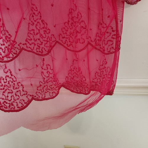 Y2K BKE Boutique Shirt Size Large Womens Pink Sheer Sequin Fairy WhimsiGoth Top - Picture 7 of 14