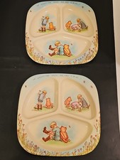 2 Selandia Disney WINNIE THE POOH Divided Melamine Kids Plate - 3 Sections Child