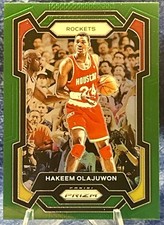 2023-24 Panini Prizm Hakeem Olajuwon Green Prizm #191 Houston Rockets Basketball