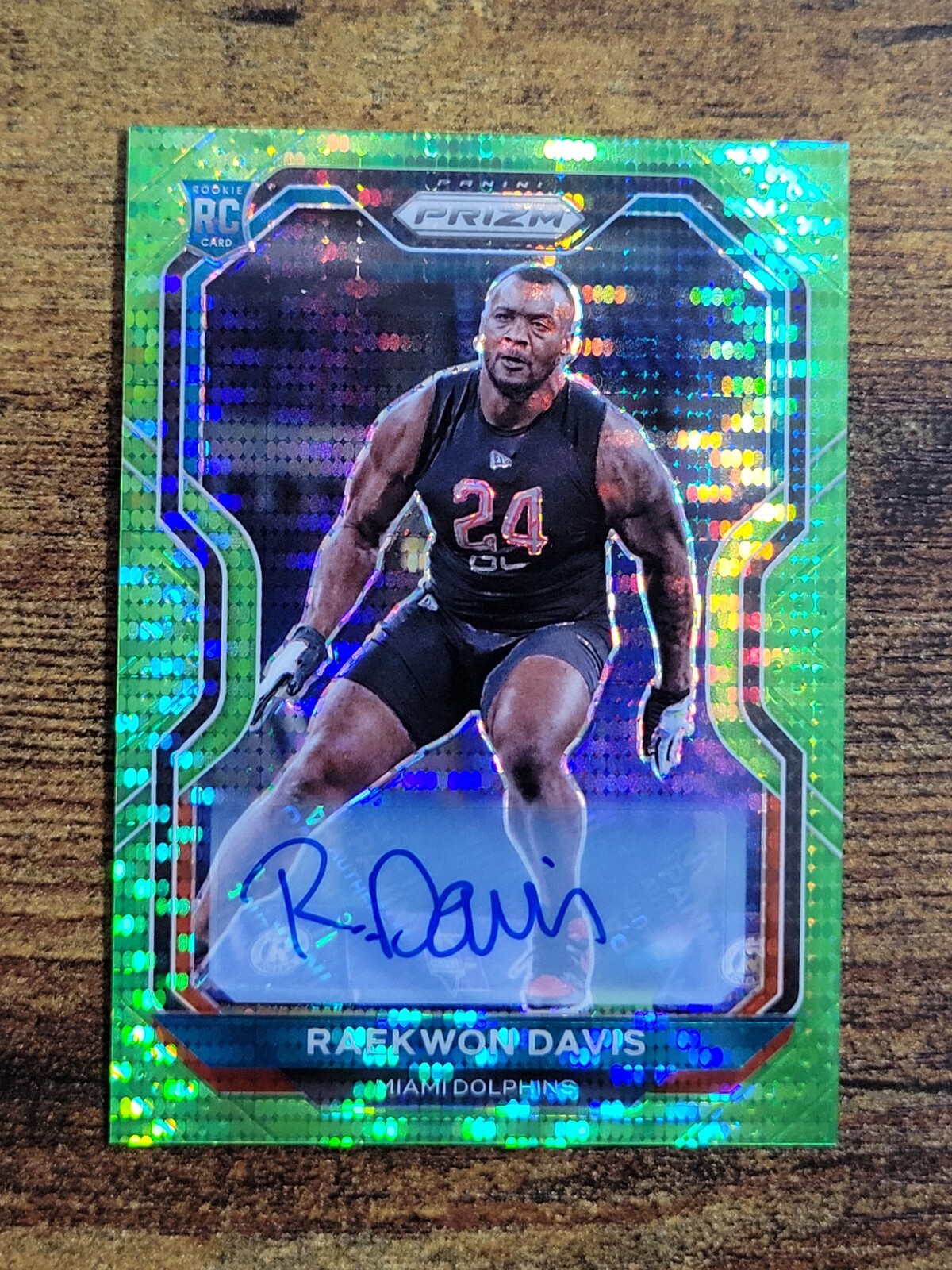 2020 Prizm Raekwon Davis Green Pulsar Prizm Rookie Autograph Auto #341 Dolphins