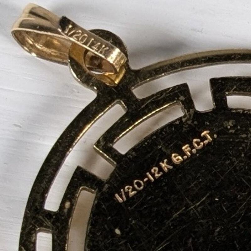 Vintage 1/20 12k Gold Filled Virgo Astrology Horoscope Medallion