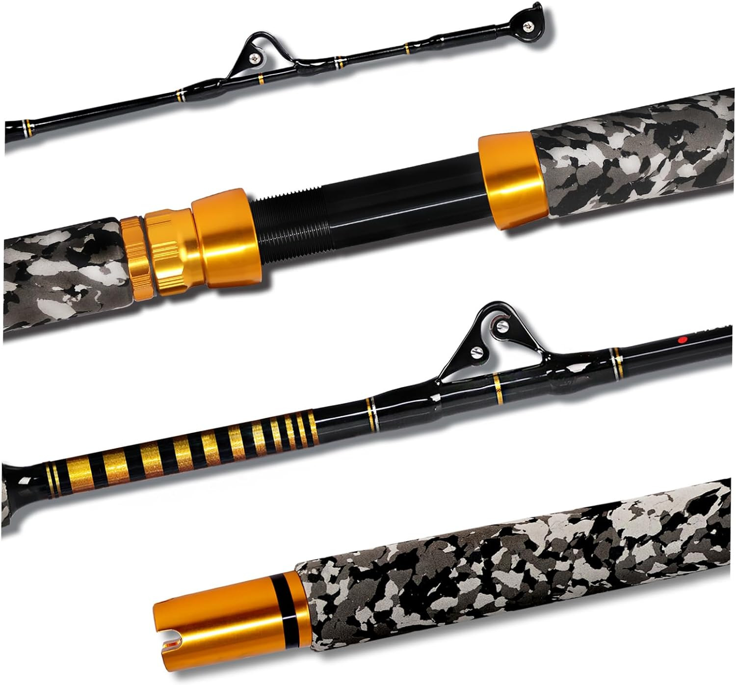 1-Piece Saltwater Offshore Trolling Rod 6-Feet Big Game Rod Conventional Boat Fi