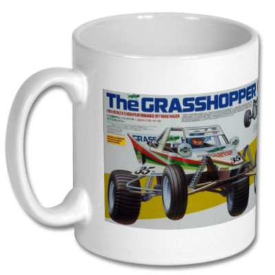 Tamiya Grasshopper RC Autos Radio Retro Ferngesteuertes Auto Druck Tasse Poster