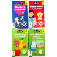 Flash Cards Jr Explorers Numbers Food Memory Short Words - LOT of 4