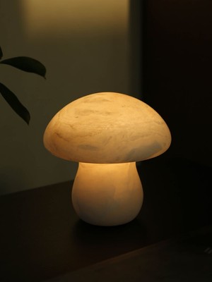 Alabaster Stone Good Quality Mushroom Cute Living Modern Decoration Table Lamp
