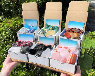 Intent Crystal Gift Boxes - Choose Your Energy (Affirmations, Goal Setting, etc)