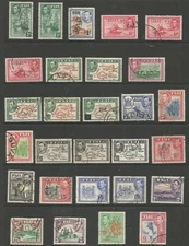 FIGI SG249-265b the full GVI set inc most perfs & shades fine used cat £220+