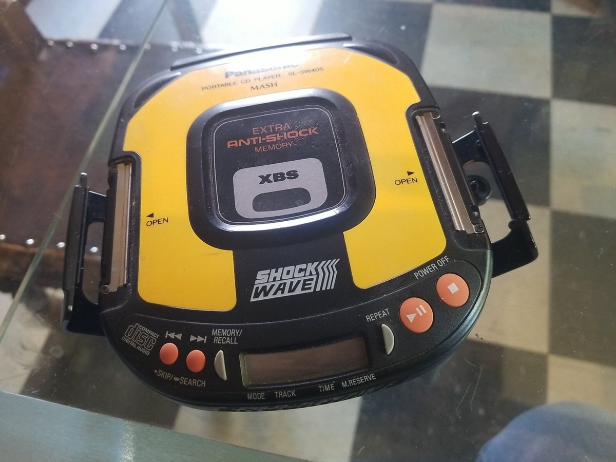 Panasonic SL-SW405 Portable Shock Wave Mash Yellow CD Player