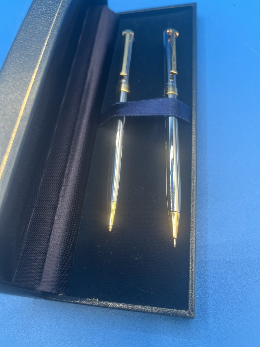 Tiffany & Co T-Clip Ruthenium and Gold Plate Ballpoint Pen and