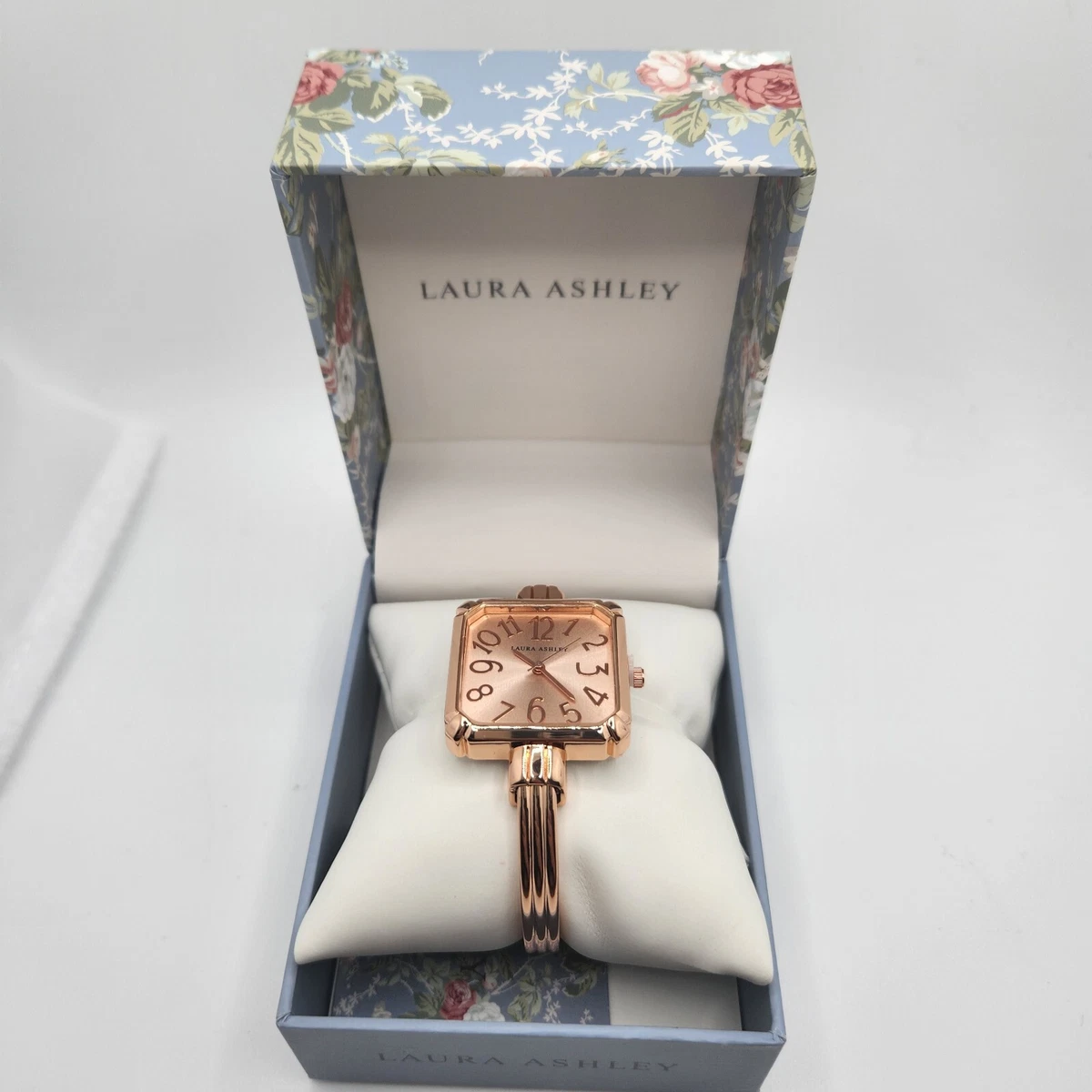 NIB ? Laura Ashley - Tortoise Alloy Women\'s Resin Half-Bangle Watch MSRP $395 Laura Ashley Rose Gold Tone Crystal Mesh Band Watch  main image 2