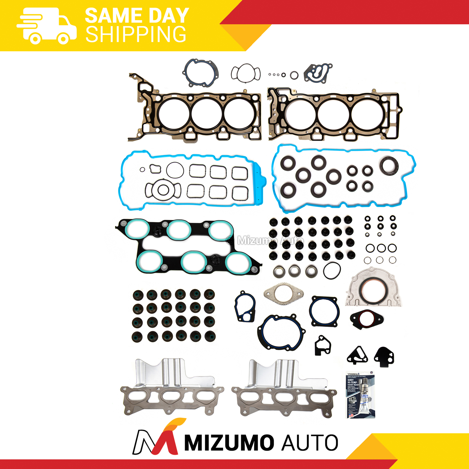 Small Block Chevy Gasket Set Head Gasket Bolts Set For 09-16 Chevrolet Tranverse Buick Enclave GMC 3.6L Small Block Chevy Cylinder Heads - Foto 4