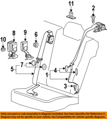 GM OEM 11-16 LaCrosse Restraint Systems Rear Seat Belts-Outer Belt Assy 19208654