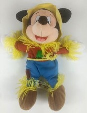 Rare: SCARECROW MICKEY MOUSE PLUSH, WALT DISNEY WORLD Stuffed BEAN BAG TOY