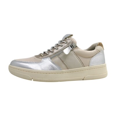 Jana  Damenschuhe sportlicher Schnürer Metallic Freizeit