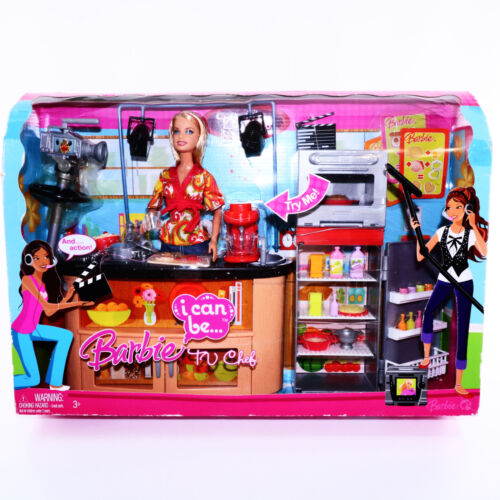 Barbie Career Chef Doll Tv Playset 2008 RARE I Can Be Toys For Girls Age 3 4 5 6 - 第 1/12 張圖片