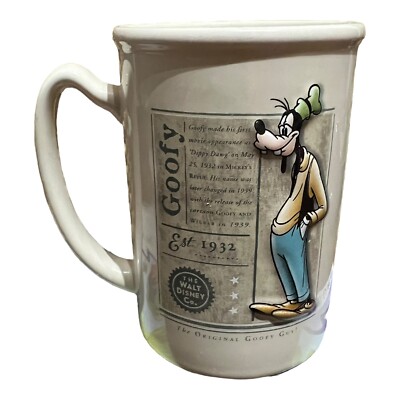 Vintage Walt Disney World Goofy Tasse 3D selten Sammler 5'' guter gebrauchter Zustand