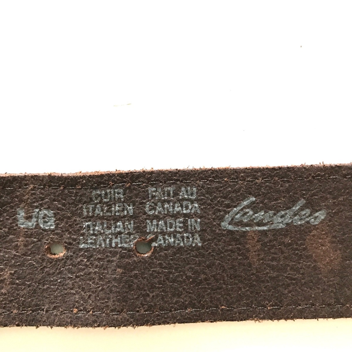 Landes Vintage Macrame Wood Bead Belt Brown Italian Leather Brass Buckle Large Vintage Macrame Belt: Dark Brown Cord, Wood Beads, Plus Size  main image 2