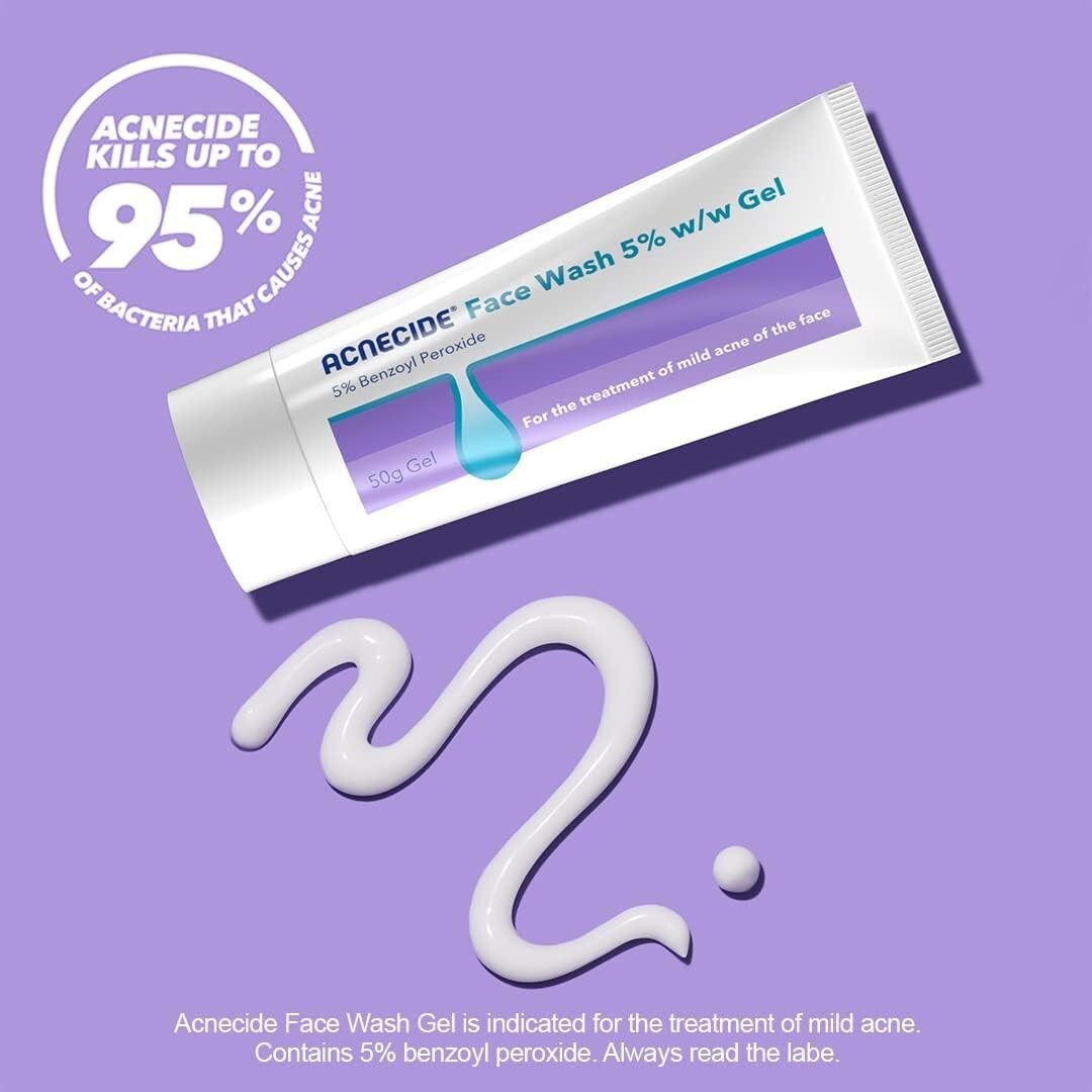 Acnecide Face Wash, 50g, for Acne Treatment & Spot Treatment 5 Benzoyl