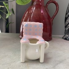 MCM Block Pottery Original Design Baby Potty Chair Planter 1960s