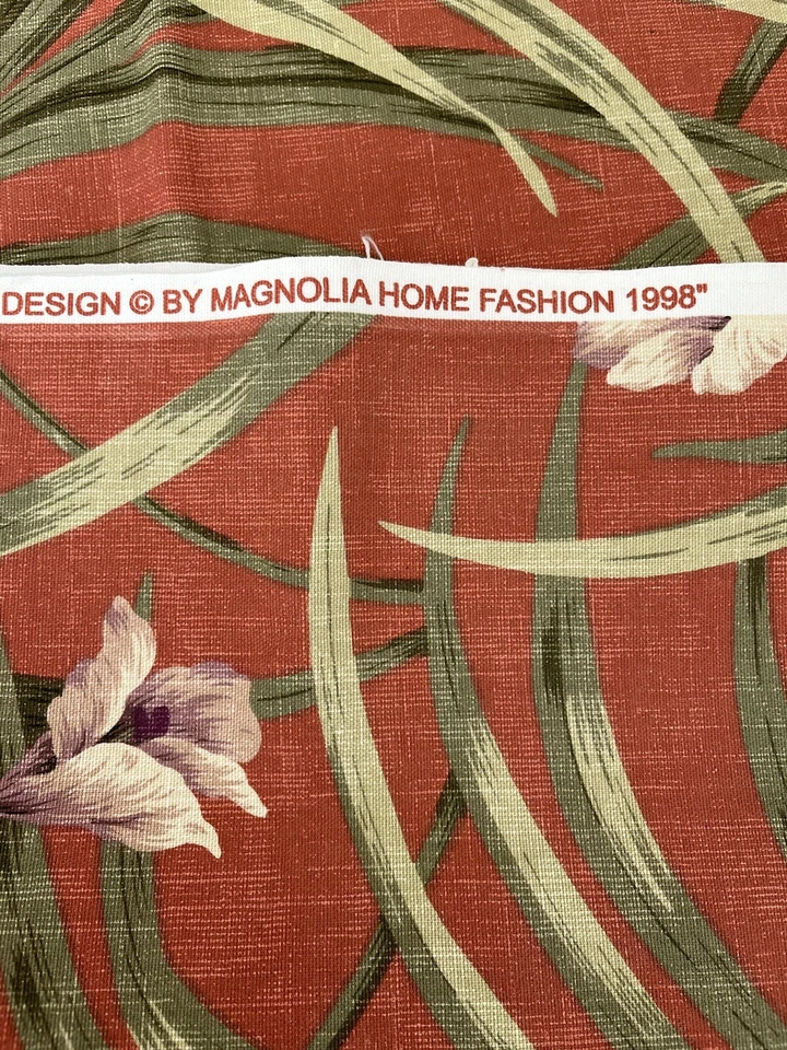 Tela Magnolia Hogar Moda Santo Tomás Estampado Tropical Fondo Naranja 1.4 Yardas Foto 4 de 4