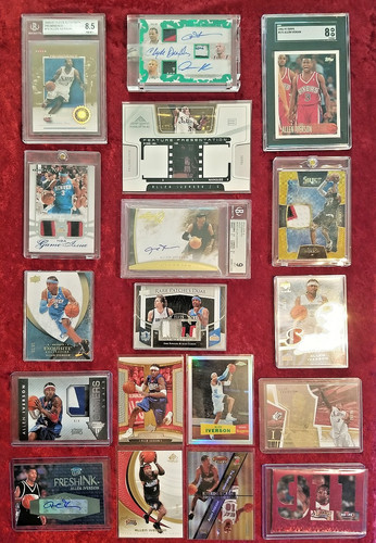 Panini Prizm UD Topps Chrome Refractor Gold AUTO Patch RC Allen Iverson