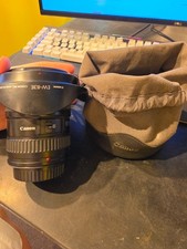 Canon EF 17-40mm f/4L USM Wide Angle Lens + Hood Caps & LP1319 Case