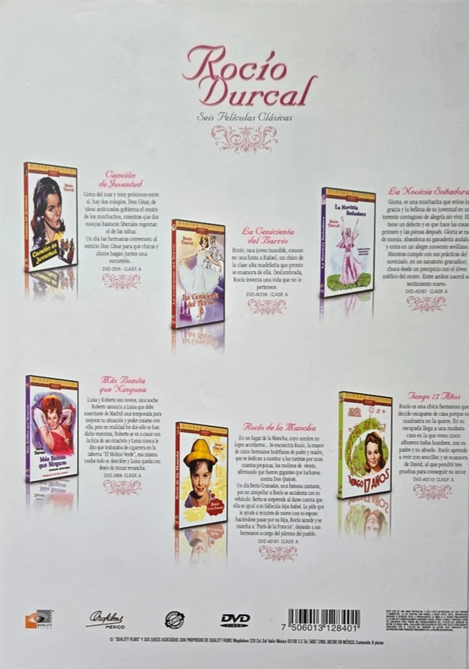Rocio Durcal Seis Peliculas Classicas 6 DVD's Box Set (NM, Looks Never Played) - Image 2 of 4
